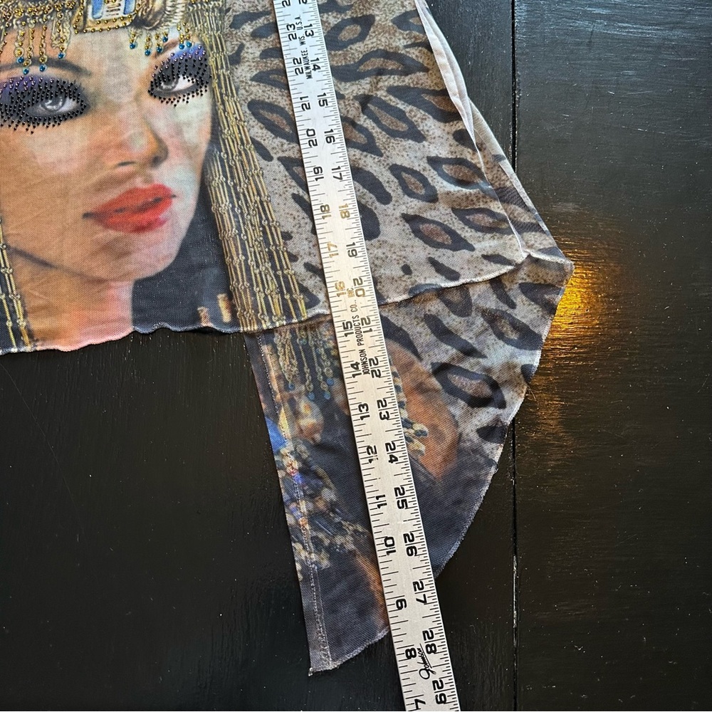 Vintage Small Cleopatra King Tut Sheer Costume Trisha Paytes Tank Top 90s y2k - Picture 6 of 7